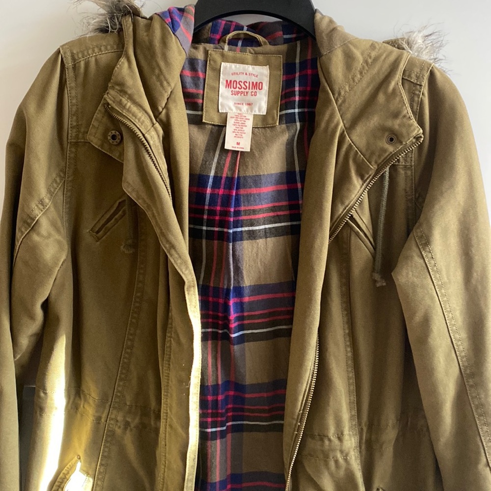 Green long jacket
